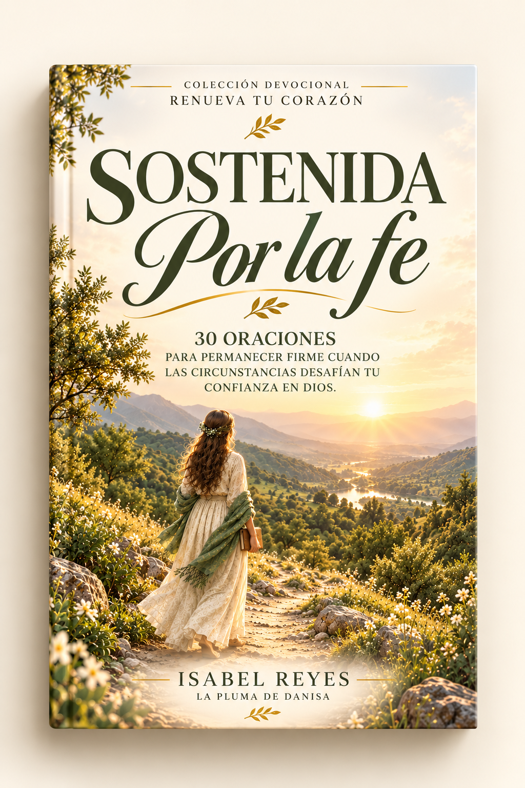 Portada oficial del devocional Sostenida por la Fe